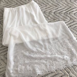 Candies White Lace Maxi Skirt (Size S)